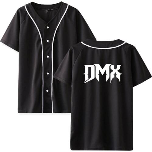 2021 R.I.P Rapper DMX Baseball T Shirt Mens Fashion Hiphop Baseball Uniform Sportswear Short Sleeve Streetear Baseball Jersey