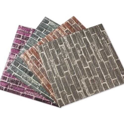 3D Wall Sticker Imitation Brick Bedroom Decoration Waterproof Self Adhesive Retro Wallpaper For Living Room Kitchen TV Backdrop