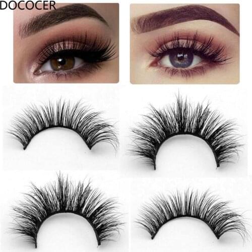 3D Mink eyelash Messy Cross Thick Natural Fake Eye Lashes Professional Makeup Bigeye Eye Lashes Handmade 1pair False Eyelashes A