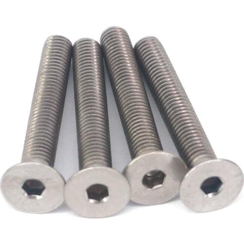 4 PCS M5 x 35mm Ti GR5 Titanium Hex Allen Socket Countersunk Screws Bolts For Bicycle Stem Headset Top Cap