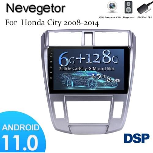 4G Android 2 Din Car Radio multimedia video player For Honda City 2008 2009 2010 2011 2012 2013 2014 navigation GPS audio 2din
