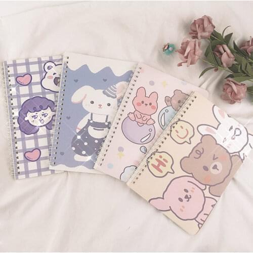 Ins Small Fresh Stationery Simple A5 Coil Notebook Notebook Notebook Cute Girl Heart Notepad Diary Female Notebooks