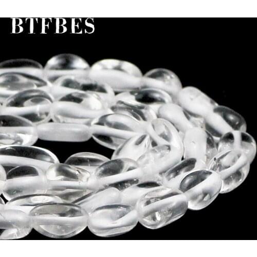 Natural White Rock Crysta Irregular Gravel Natural Quartz Transparent Loose beads for Jewelry making bracelets Necklace Pendant