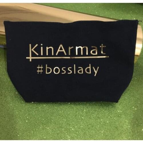 Black custom logo wedding bride Bridesmaid Makeup Gift Make Up comestic Bags Maid of Honour Bridal Party purses