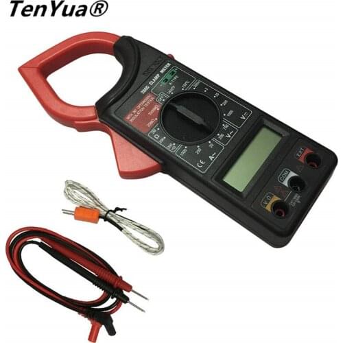 TenYua DT266C Digital Clamp Meter Multimeter Ohmmeter with Temperature Measurement