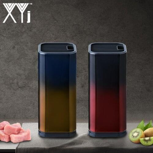 XYj Brand 6"8" Stainless Steel Knife Holder Storage knife block knife stand Cooking Knife Block High Quality Kitchen Accessories
