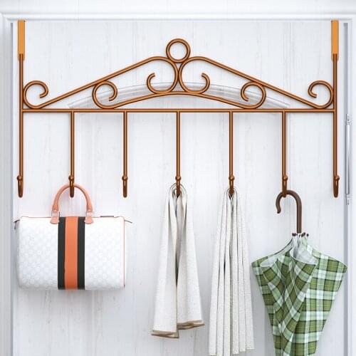 Door Hooks Coat Hat Clothes Holder Free-Punch Towel Hat Holder Creative Key Hanger For Kids Bedrom Bathroom Door Back Storage