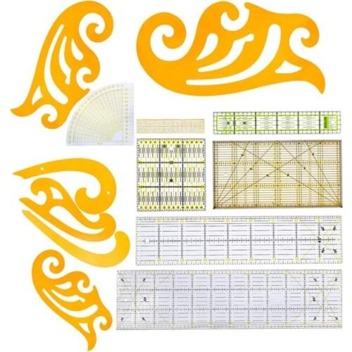 KAOBUY 12pcs/set Drawing Drafting Tailor Design French Curve Template Scale Patchwork Sewing Ruler