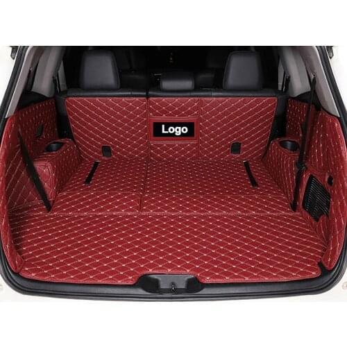QIEKERETI Car Trunk Mat Cargo Liner for Toyota Highlander 7 seats 2014 -2019 waterproof durable boot carpets cargo