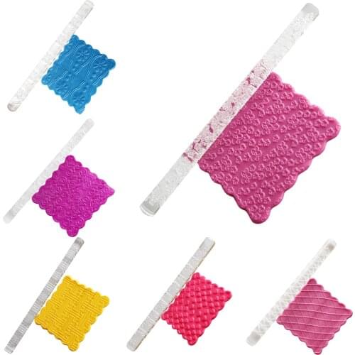 Kitchen Rolled Fondant Tools Impression Rolling Pin Cupcake Decorating Roller Cake Decorating Tools Mini Baking Cook Tools