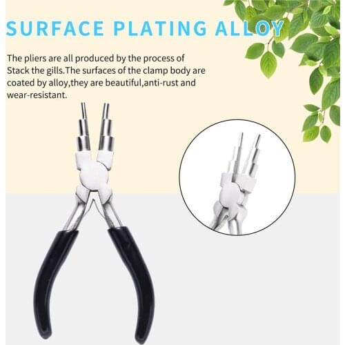 6-in-1 Bail Making Looping Pliers for jewelry Making and Other Crafts, 3mm, 4mm, 6mm, 7mm, 8.5mm, 9.5mm