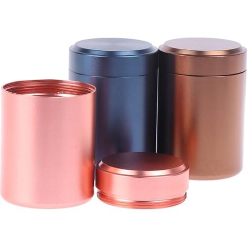 1 PC 65*45mm Metal Aluminum Sealed Cans Portable Travel Tea Airtight Smell Proof Container Stash Jar