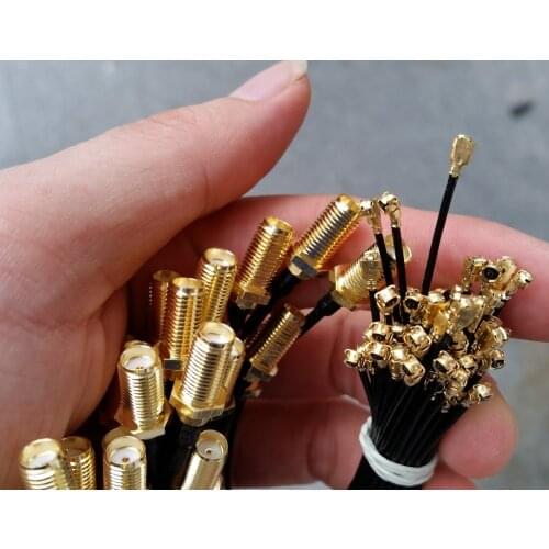 Mini PCI U.FL to SMA Female ipx to sma female with nut and bulkhead for wifi router 15CM 10pcs/lot