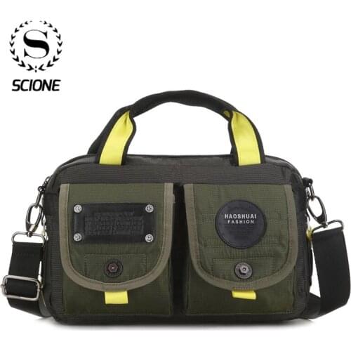Scione Nylon Men single Shoulder Messenger Handbag Travel Fashion Casual Tote Bag Riding Male Top Handle Cross Body Bags