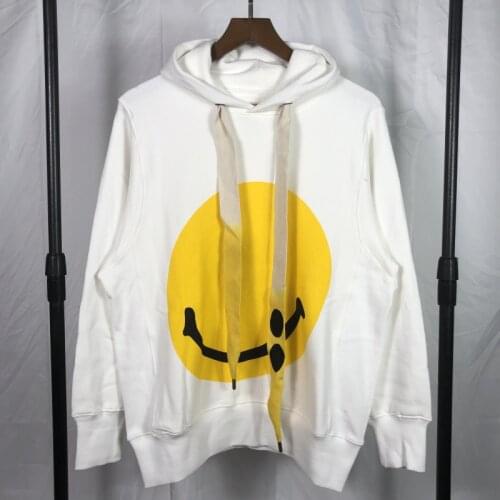 New 2021 Men KAPITAL Smile Moon light Hoodies Hoody hooded Sweatshirts velvet Cotton Drake Thick Fleece Street Hip hop #A6
