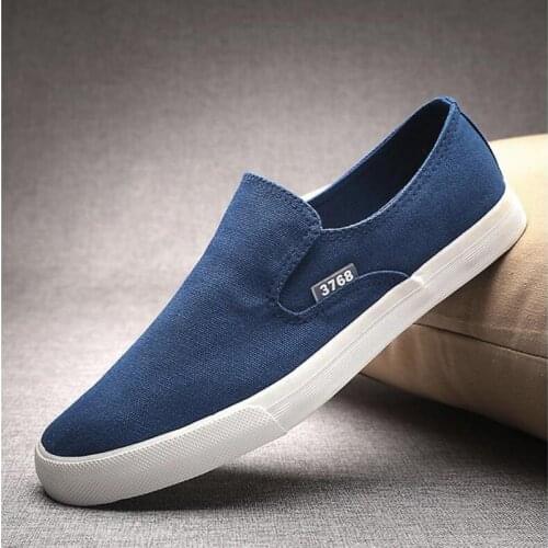 Canvas Shoes Loafers Men Breathable Sneakers Blue Mens Shoes Casual Men Fashion Shoe New Comfortable Shoes for Men Flats Shoes