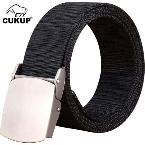 CUKUP Name Unisex Designer Fashion Accessories Top Quality Nylon Belts Automatic Buckle Female Waistbands Belt for Men CBCK001