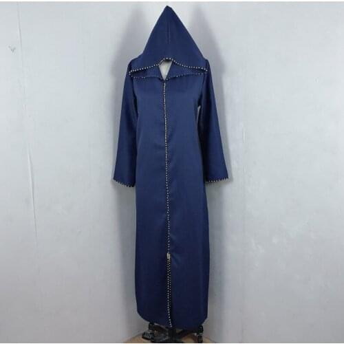 New Muslim Womens Maxi Dress Dubai Fashion Abaya Hooded Dresses Djellaba Beaded Pearl Arab Robe Femme Caftan Islam Clothing