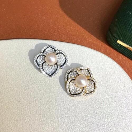 Wholesale Flower 925 Sterling Silver Pendant Base Settings Mountings Findings Parts for Pearl Crystal Jade Agate Beads Stones