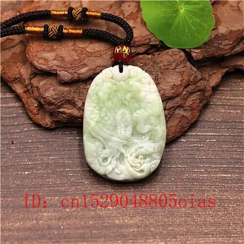 Natural White Chinese Jade Dragon Phoenix Pendant Necklace Fashion Charm Jewelry Double-sided Hollow Carved Amulet Gifts for Her