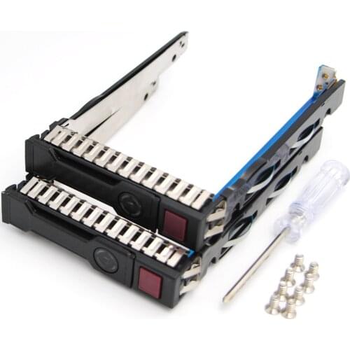 2.5" SFF SAS SATA SSD Hard Drive Carrier Tray Caddy 651687-001 651699-001 for Proliant Gen8 Gen9 with 8 Mounting Screws and