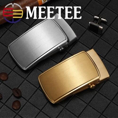 Meetee 1pc ID36mm/39mm Stainless Steel Roller Belt Buckle Toothless Automatic Buckles Head for Men Belts Clasp DIY Leather Carft