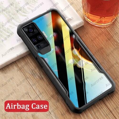 Auroras For VIVO X51 5G Case Anti-fall Airbag Case Shockproof Clear With Soft Frame Cover For vivo X51 Case