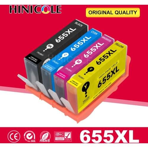 HINICOLE 655XL Replacement For HP 655 XL Full ink Cartridge for HP Deskjet 3525 4615 4625 5525 6520 6525 Printer Cartridges