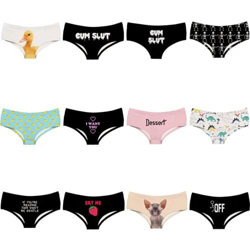 Litter Yellow Ducks Deadpool Sexy Hot Print Female Lingerie Thongs Briefs Underwear For Women Cute Panties For Lady