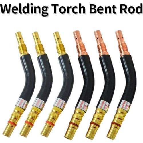 Carbon Dioxide Gas Shielded Welding Torch Accessories 200A/350A/500A Thicken Brass Copper Welding Torch Bent Rod 10 Pcs Set