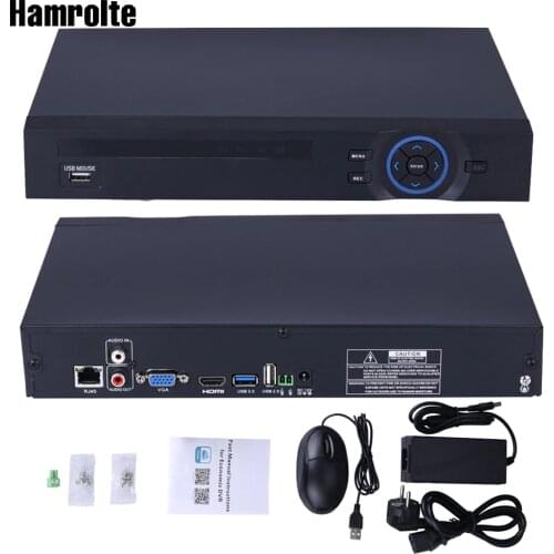 Hamrolte ONVIF NVR 32CH 5MP 8CH 4K For IP Camera H.265/H.264 2 SATA XMEYE P2P Cloud Network Video Recorder Email Alert