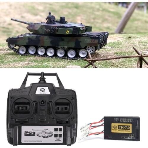 Y4UD 2.4GHz Remote Control Radio System DIY Toy TK-7.0 Version Receiver Main Board Digital Radio Transmitter for 1/16 RC Tank
