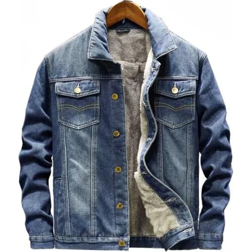 Winter Mens Denim Jackets Fashion Men Fleece Thick Warm Jeans Jacket Men Casual Slim Outwear Windbreaker Cowboy Coats