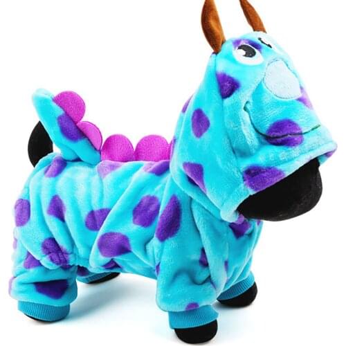 Pet Dog Hoodie Clothes Soft Coral Fleece Jumpsuit Winter Puppy Cat Pajamas Overall Four Legs Jacket Outfit for Small Dogs Cats