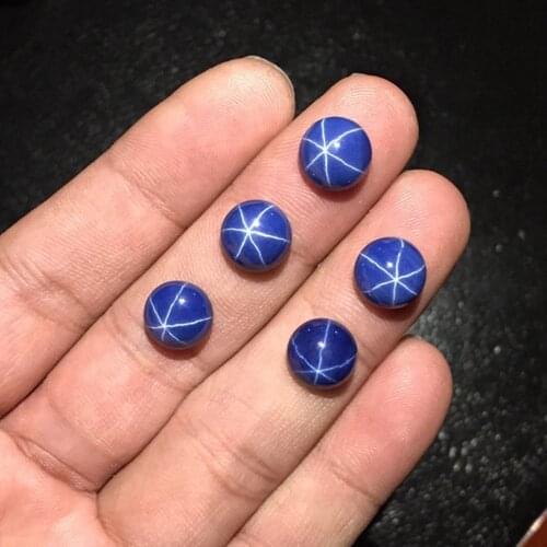Star Sapphire Round Cabochon Smooth Polished Surface Round Star Sapphire Cabochon Flat Back Multiple Sizes to Choose C16M