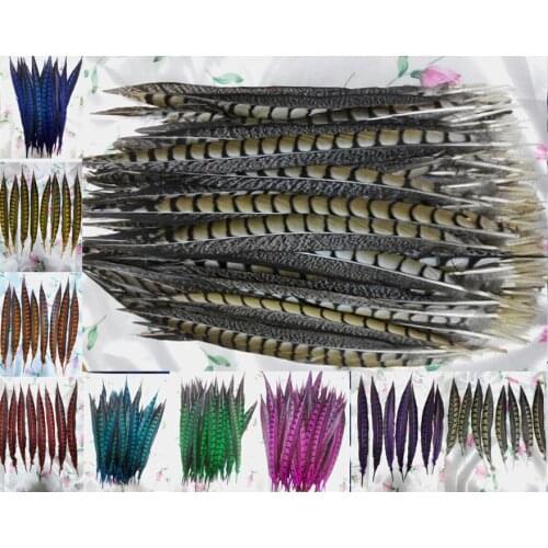 10 pcs Beautiful Dyed Pheasant Feather 29-35cm DIY Crafts Accessories Decoration