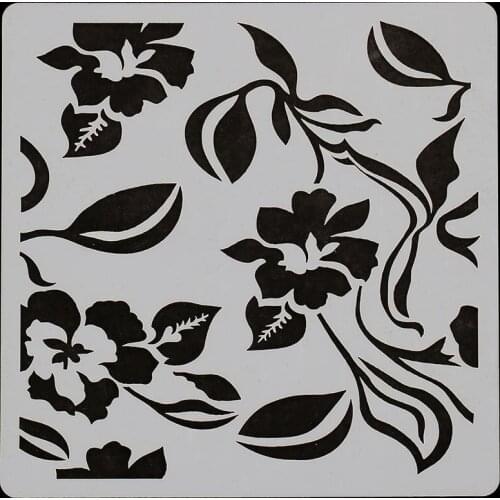 13*13 flower Layering Stencils for Diy scrapbook/photo album Decorative Embossing coloring,painting stencil,home decor