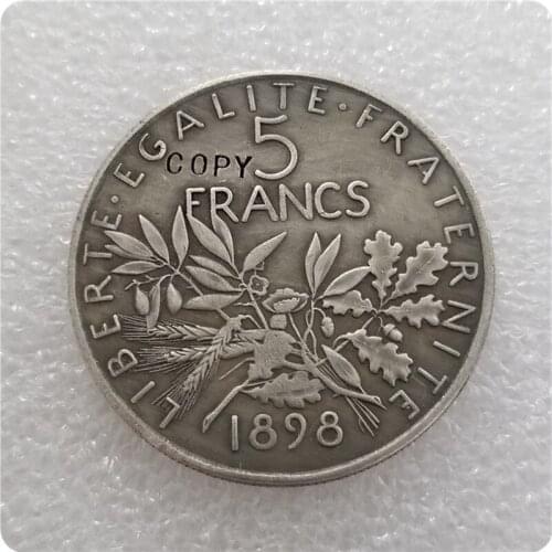 1898 France 5 Francs Pattern copy coin