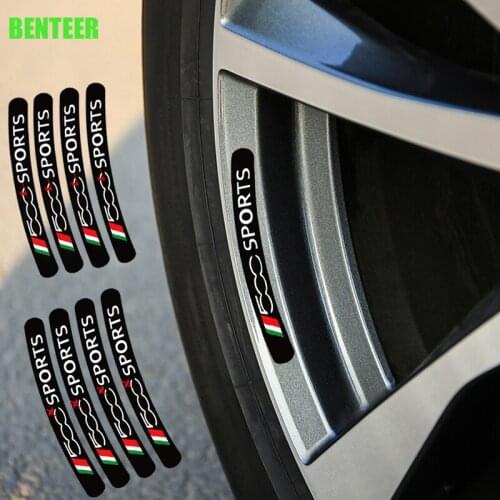 4pcs car wheel sticker for fiat 500 500x 500l
