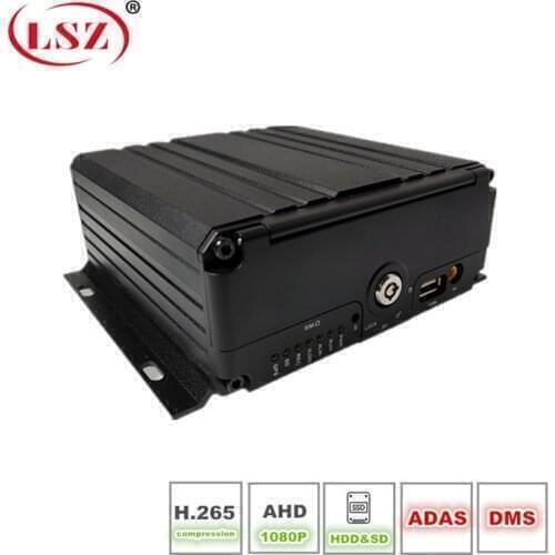 4CH Hard Drive Mobile DVR with ADAS+DSM 4G GPS MDVR Real time monitoring car taxi lorry
