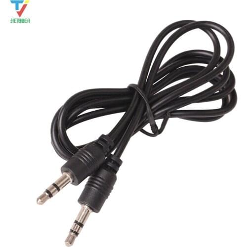 500pcs/lot High quality 3.5 mm pin to 3.5 mm pin stero audio cable Headphone Jack Black color wholesale cheap