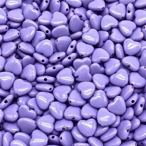8/12/14mm Colourful Heart Shape Acrylic Loose Spacer Beads for Jewelry Making DIY Bracelet Necklace Accessories #04