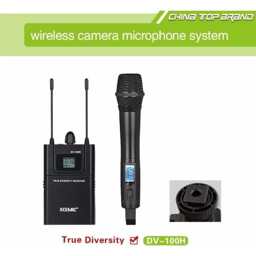 ACEMIC DV-100H wireless microphone system handheld mic for camera DSLR ,diversity 100 meters distance,super clear sound
