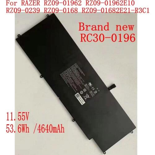 100% Brand New 4640mAh/53.6WH RC30-0196 Battery For RAZER RZ09-01962 RZ09-01962E10 RZ09-0239 RZ09-0168 RZ09-01682E21-R3C1 Laptop
