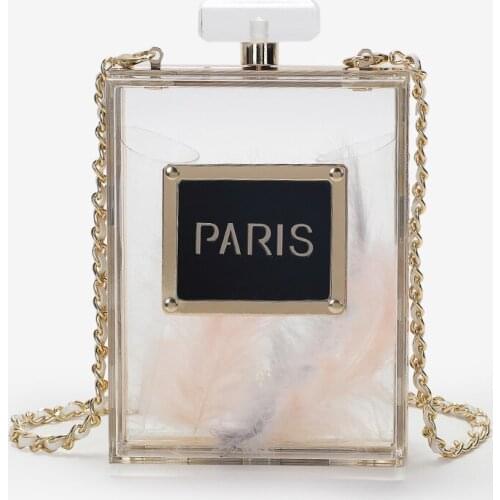 Bee In Fly Acrylic Handbag Perfume Boxes Evening Clutch Bag Hard Box Clutch High-end Hand Bag Cocktail Evening Bag