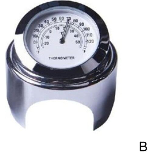 22-25MM Motorcycle Handlebar Clock Thermometer Moto Clock Gauga Moto Thermometer Mount Temp Accessories Dial Watch Handleba S7G8