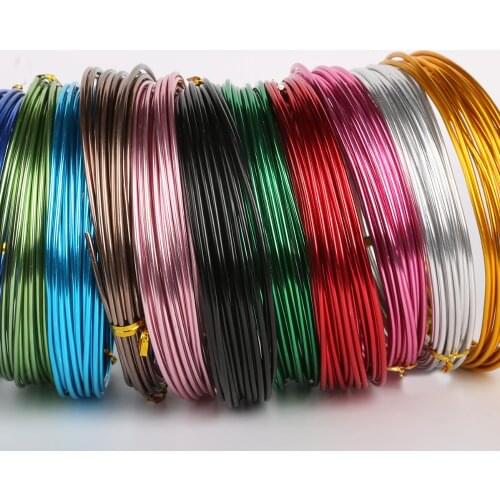 New Arrivals different colors 5m 15gauge(1.5mm) Aluminum wire Soft Metal Floristry wire, for DIY Jewelry Findings & Craft Making