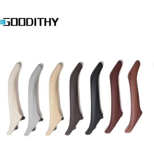 Car With Leather Cover Inner Door Handle Panel Pull Trim Assembly for BMW 5 Series F10 F11 F18 520i 523i 525i 528i 535i
