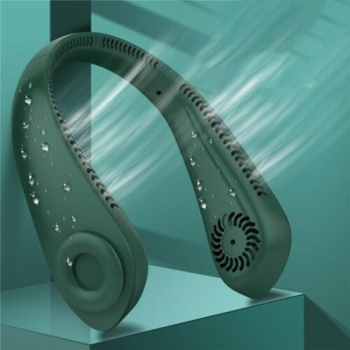 Bladeless Hanging Neck Fan Portable Sport Fan Wearable Personal Fan Rechargeable Cooling USB Powered Desk Fan with 3 Speed