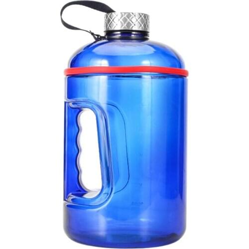 Sports Water Bottle Riding Plastic Cup Translucent Portable Leak-Proof Travel Outdoor 3.78L Bottle with Handle